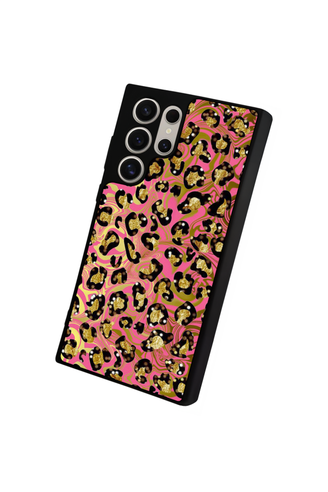 Samsung Galaxy S23 Ultra Uyumlu Hologram Leopar Tasarımlı Glossy Premium Kılıf