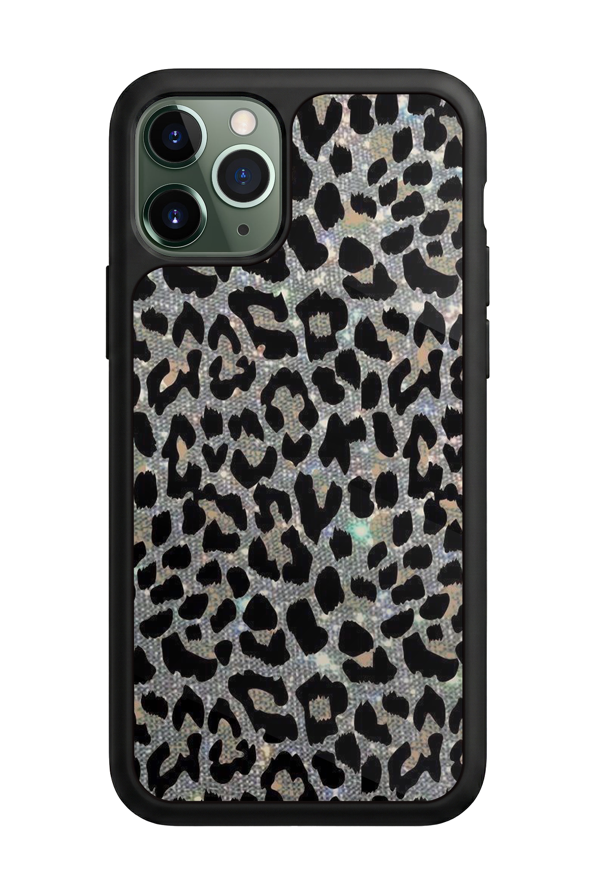 iPhone 11 Pro Uyumlu Hologram Leopar Tasarımlı Glossy Premium Kılıf