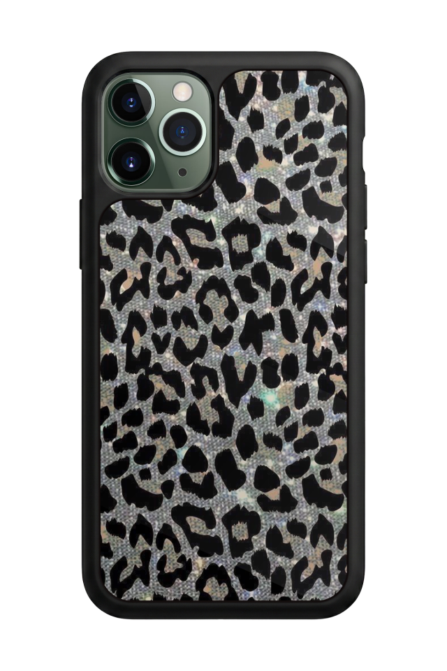 iPhone 11 Pro Uyumlu Hologram Leopar Tasarımlı Glossy Premium Kılıf