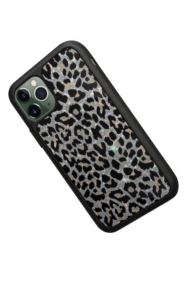 iPhone 11 Pro Uyumlu Hologram Leopar Tasarımlı Glossy Premium Kılıf