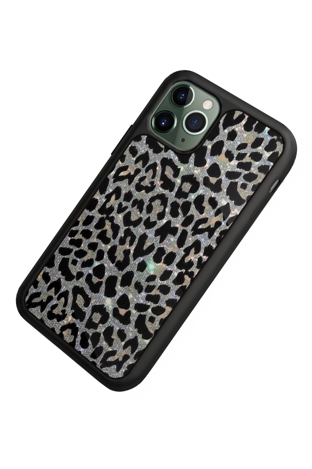 iPhone 11 Pro Uyumlu Hologram Leopar Tasarımlı Glossy Premium Kılıf