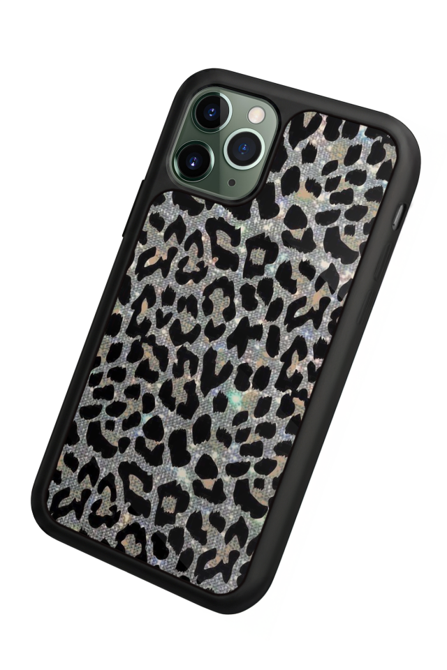 iPhone 11 Pro Uyumlu Hologram Leopar Tasarımlı Glossy Premium Kılıf