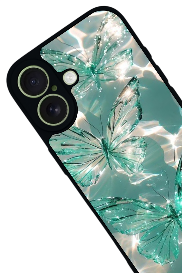 iPhone 17 Uyumlu Kelebek Tasarımlı Glossy Premium Kılıf
