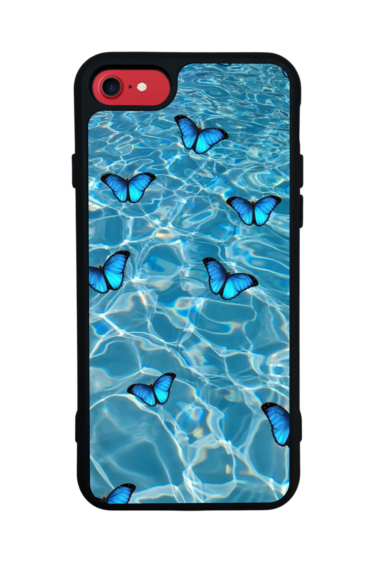 iPhone 7 Uyumlu Kelebek Tasarımlı Glossy Premium Kılıf
