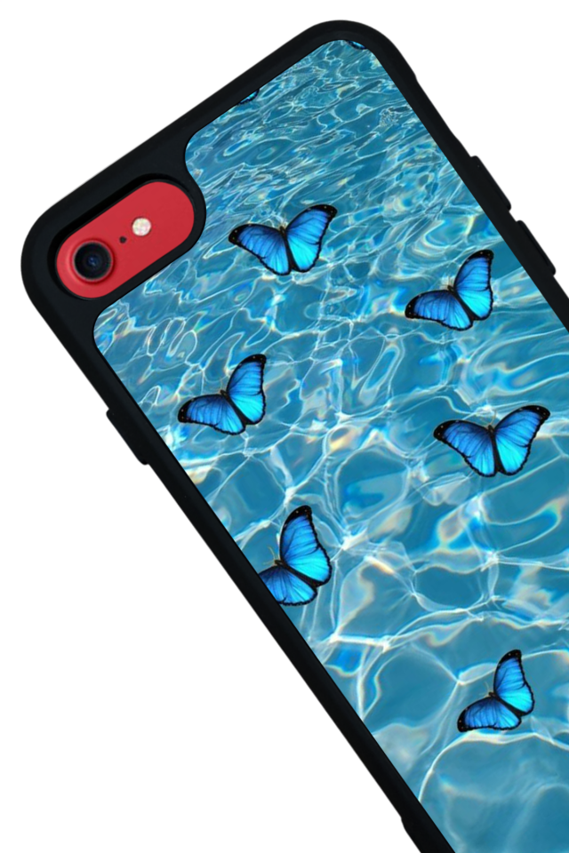 iPhone 7 Uyumlu Kelebek Tasarımlı Glossy Premium Kılıf