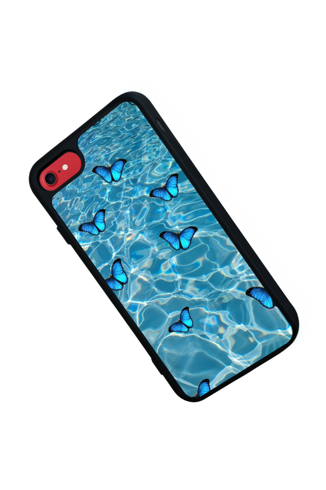 iPhone 7 Uyumlu Kelebek Tasarımlı Glossy Premium Kılıf