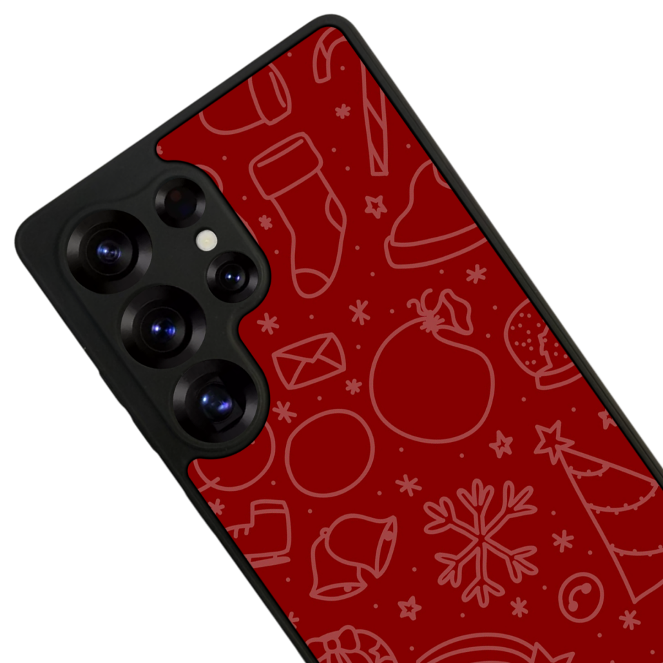 Samsung Galaxy S25 Ultra Uyumlu Yilbasi Christmas Tasarımlı Glossy Premium Kılıf