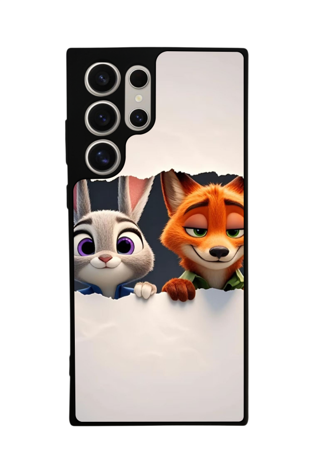 Samsung Galaxy S23 Ultra Uyumlu Zootropolis Tasarımlı Glossy Premium Kılıf