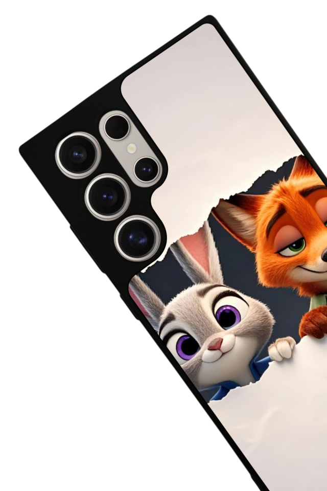 Samsung Galaxy S23 Ultra Uyumlu Zootropolis Tasarımlı Glossy Premium Kılıf