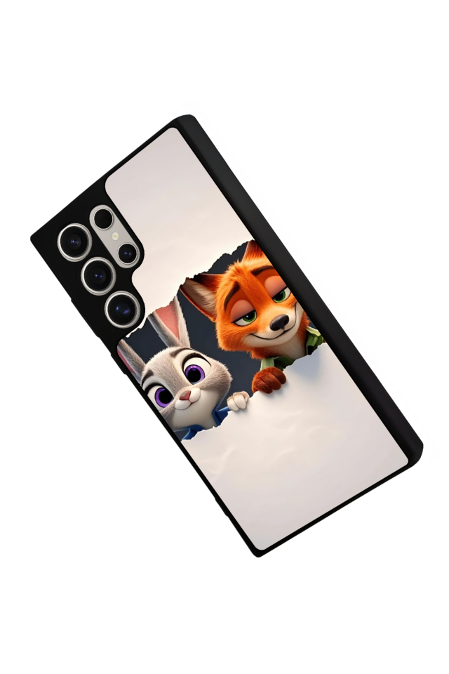 Samsung Galaxy S23 Ultra Uyumlu Zootropolis Tasarımlı Glossy Premium Kılıf