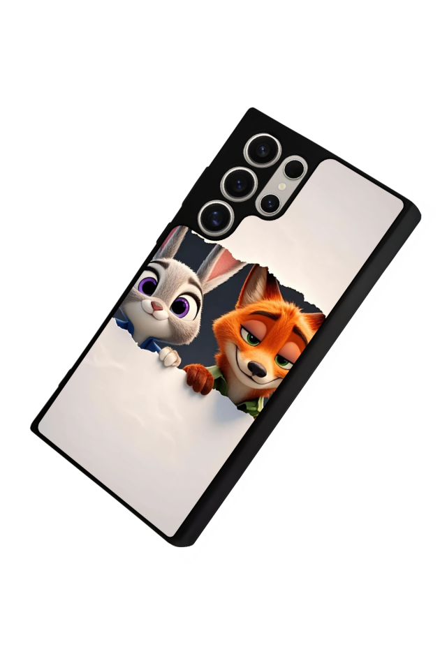 Samsung Galaxy S23 Ultra Uyumlu Zootropolis Tasarımlı Glossy Premium Kılıf