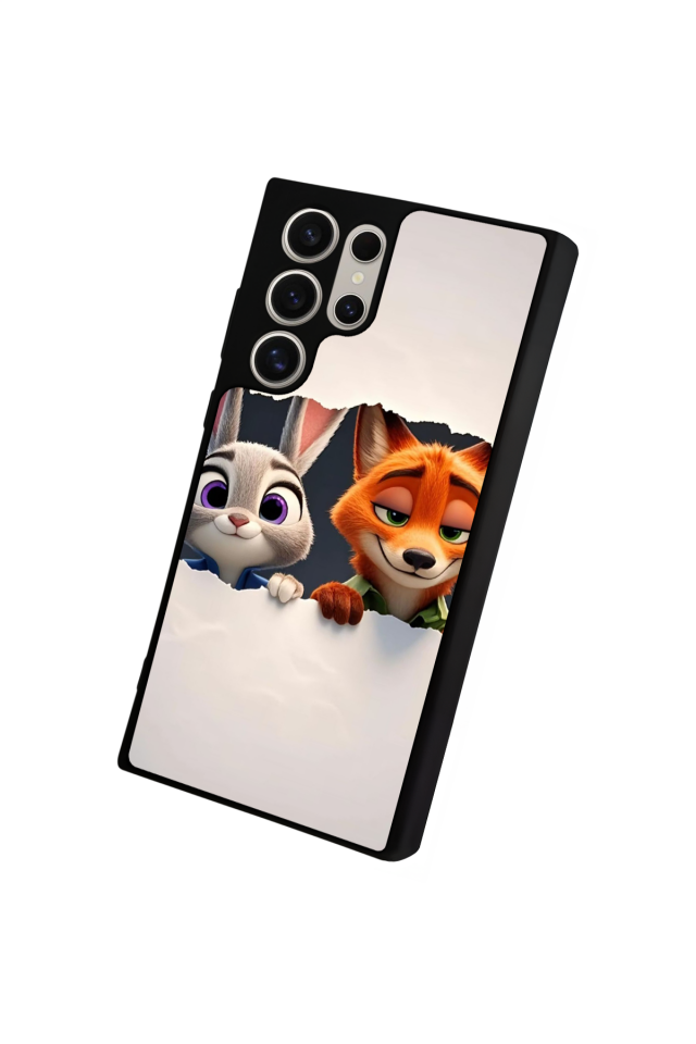 Samsung Galaxy S23 Ultra Uyumlu Zootropolis Tasarımlı Glossy Premium Kılıf