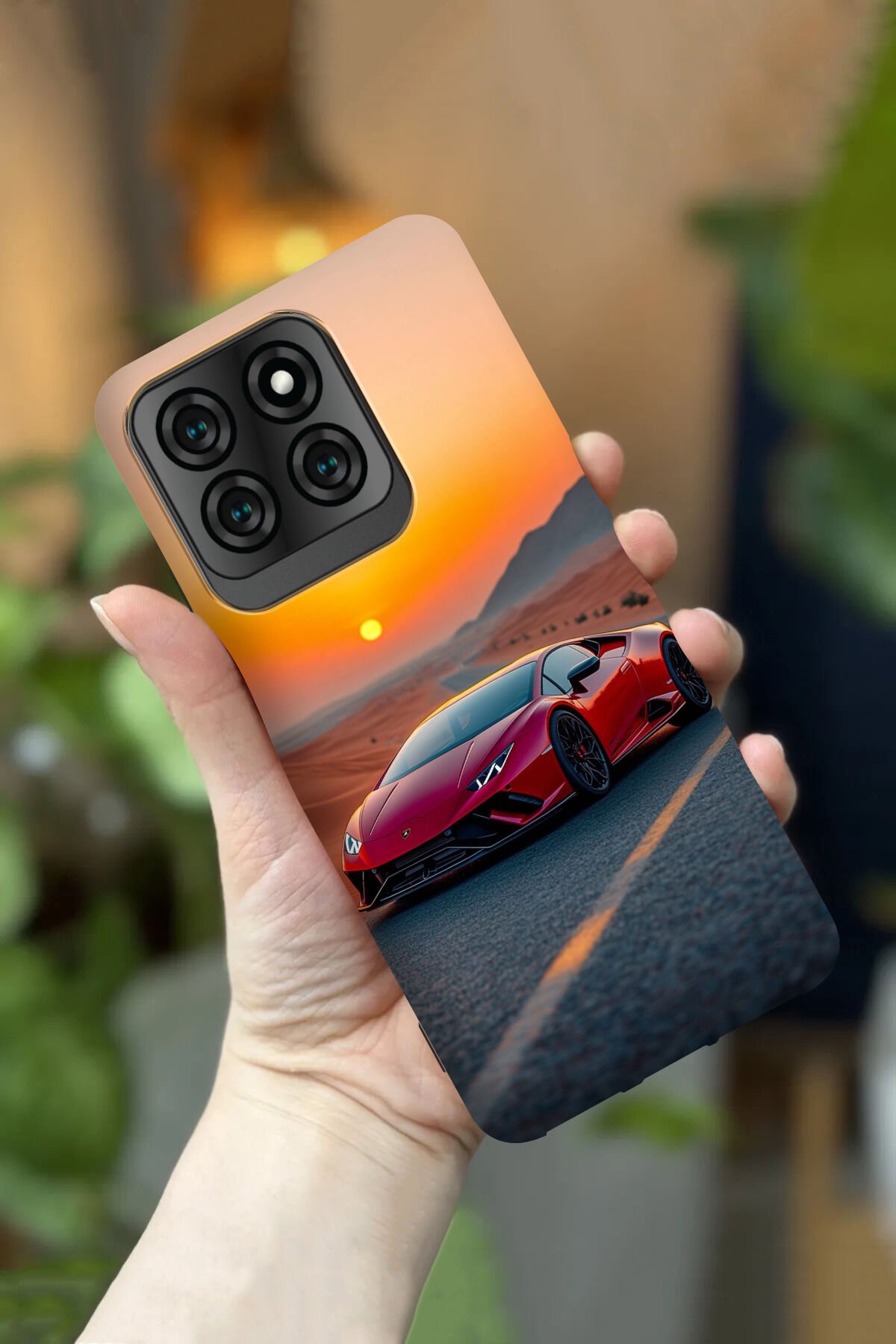 Reeder S71 Uyumlu Kamera Korumalı Lamborghini Desenli HD Baskılı Silikon Kılıf