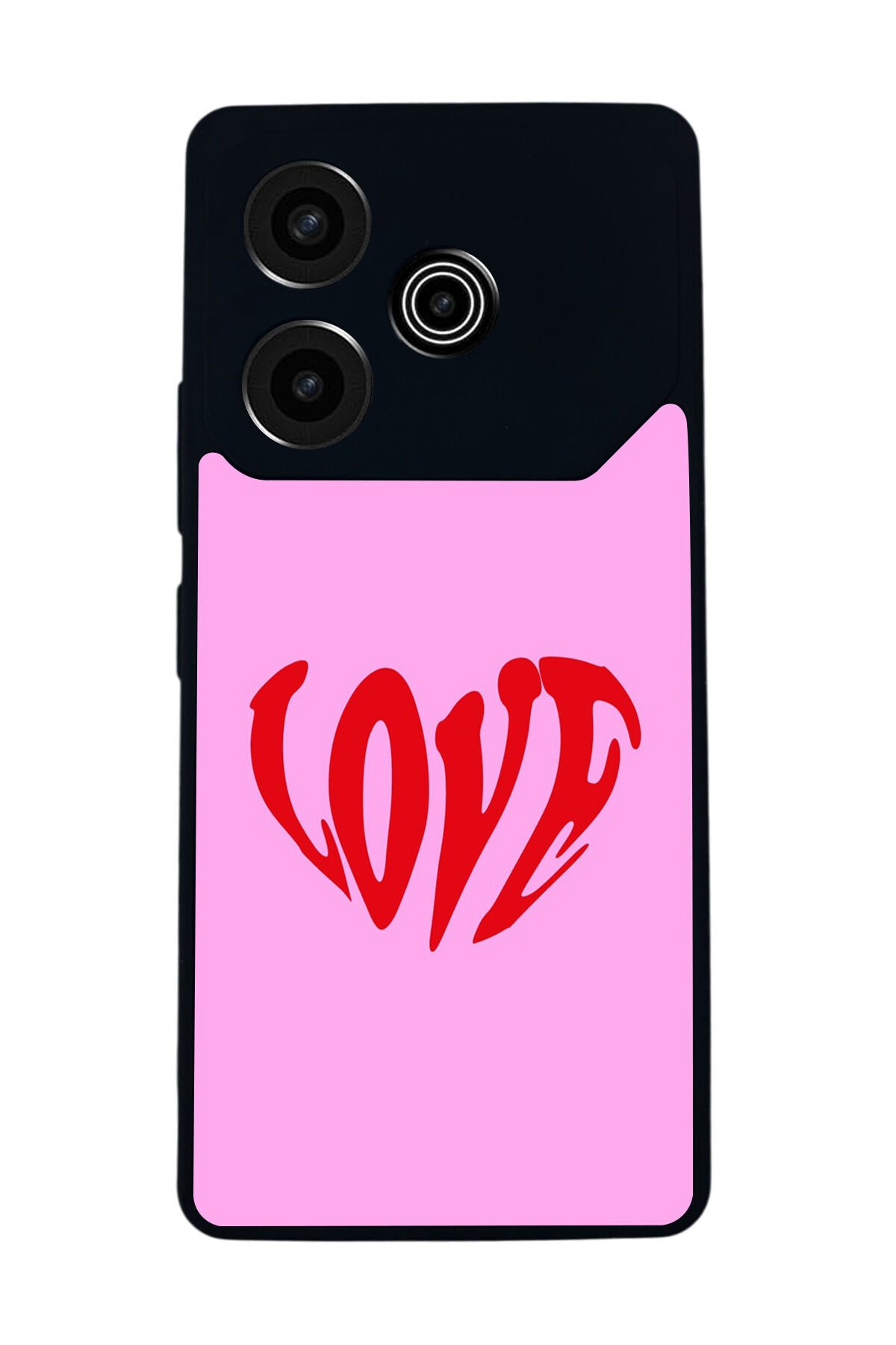 Tecno Pova 6 Uyumlu Kalp Love Tasarımlı Glossy Premium Kılıf
