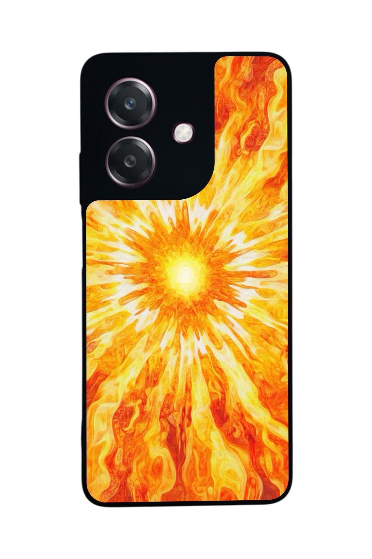 Oppo A3 5G Uyumlu Güneş Tasarımlı Glossy Premium Kılıf