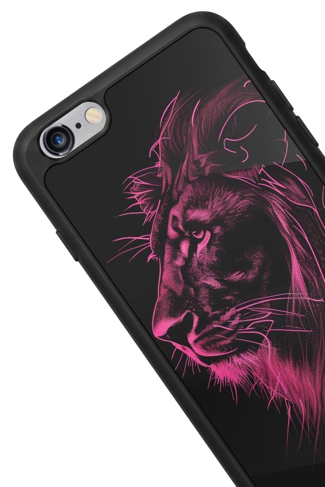 iPhone 6s Plus Uyumlu Aslan Tasarımlı Glossy Premium Kılıf