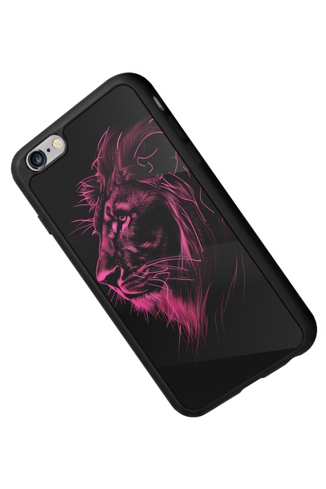 iPhone 6s Plus Uyumlu Aslan Tasarımlı Glossy Premium Kılıf