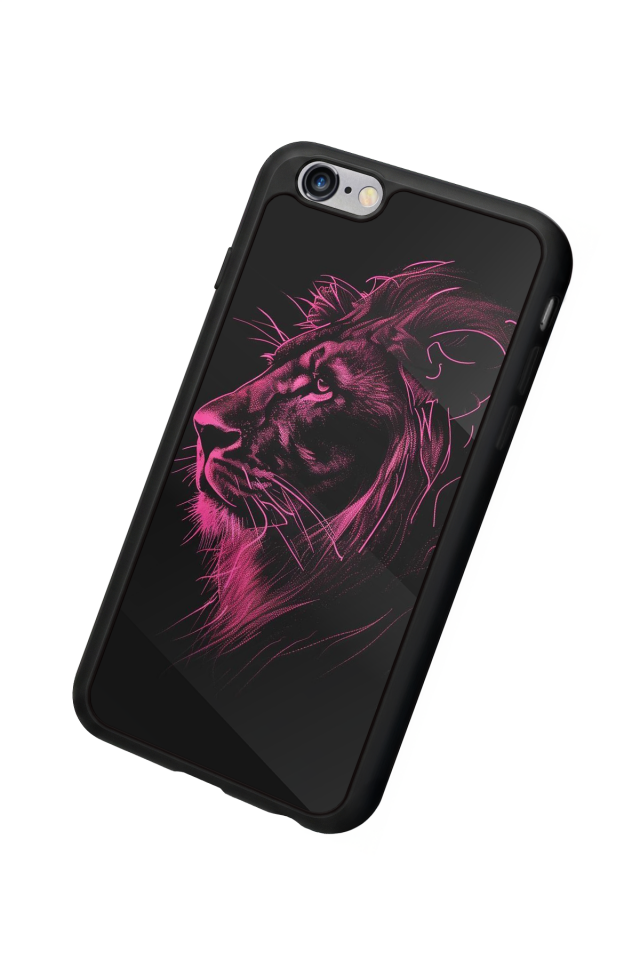 iPhone 6s Plus Uyumlu Aslan Tasarımlı Glossy Premium Kılıf