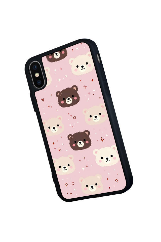 iPhone X/ XS Uyumlu Ayı Tasarımlı Glossy Premium Kılıf