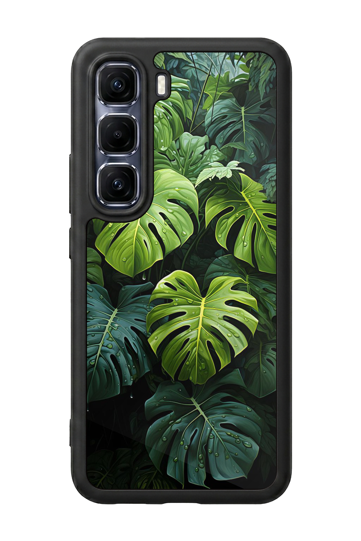 Infinix Hot 60 Pro Plus Uyumlu Botanik Tasarımlı Glossy Premium Kılıf