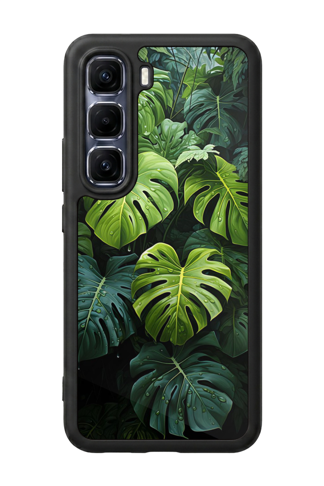 Infinix Hot 60 Pro Plus Uyumlu Botanik Tasarımlı Glossy Premium Kılıf
