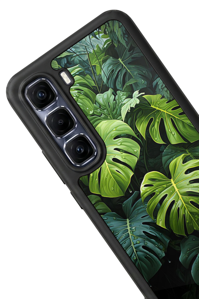 Infinix Hot 60 Pro Plus Uyumlu Botanik Tasarımlı Glossy Premium Kılıf