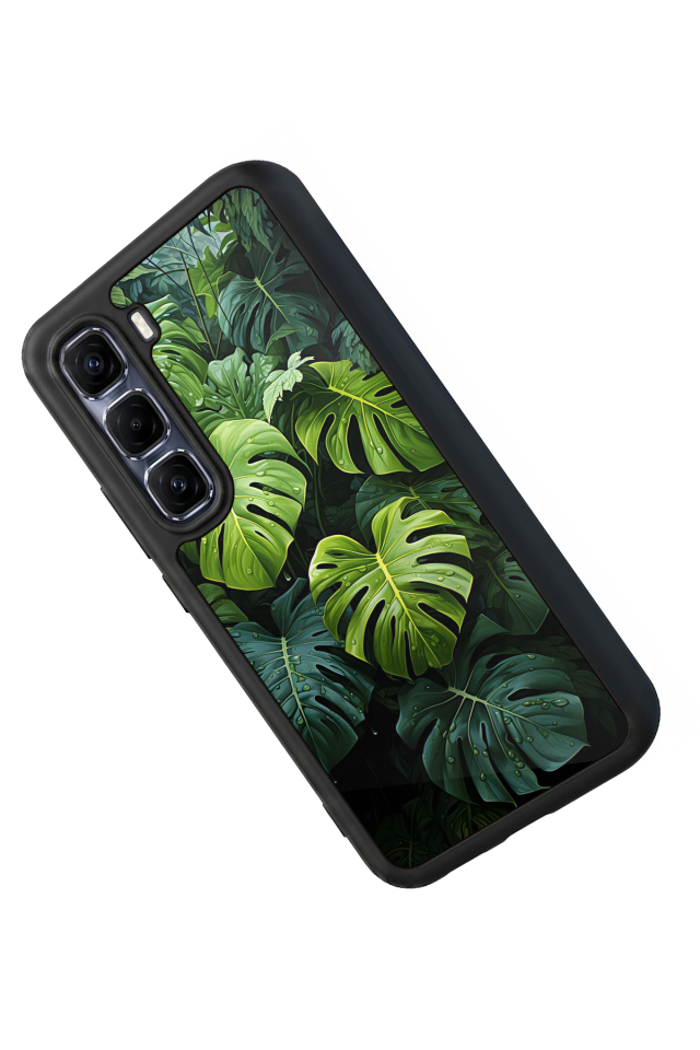 Infinix Hot 60 Pro Plus Uyumlu Botanik Tasarımlı Glossy Premium Kılıf