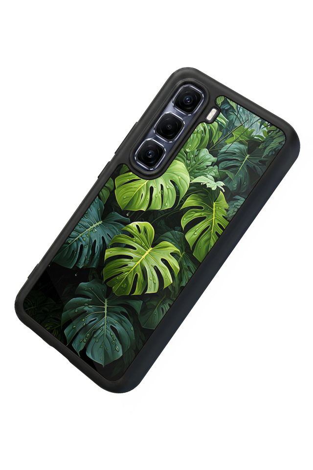 Infinix Hot 60 Pro Plus Uyumlu Botanik Tasarımlı Glossy Premium Kılıf