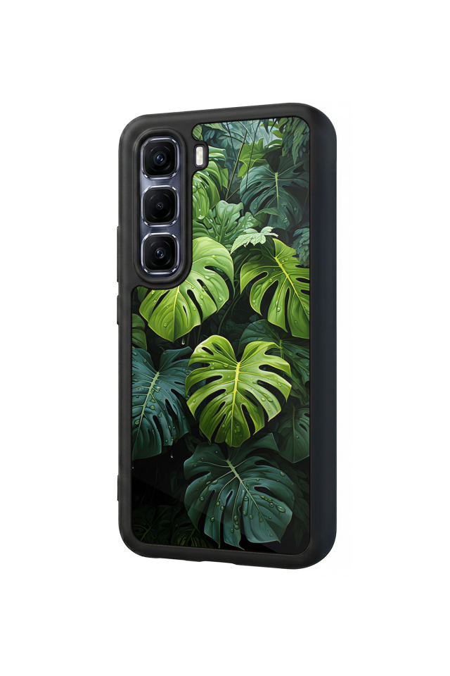 Infinix Hot 60 Pro Plus Uyumlu Botanik Tasarımlı Glossy Premium Kılıf