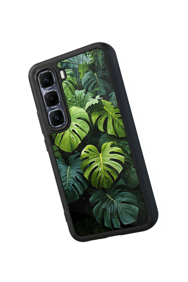 Infinix Hot 60 Pro Plus Uyumlu Botanik Tasarımlı Glossy Premium Kılıf