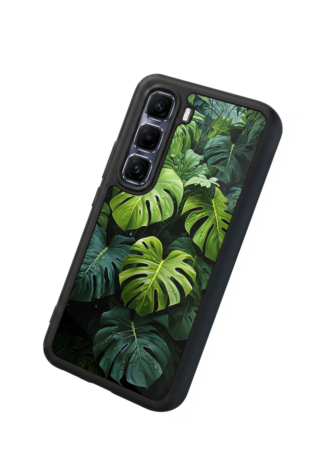Infinix Hot 60 Pro Plus Uyumlu Botanik Tasarımlı Glossy Premium Kılıf