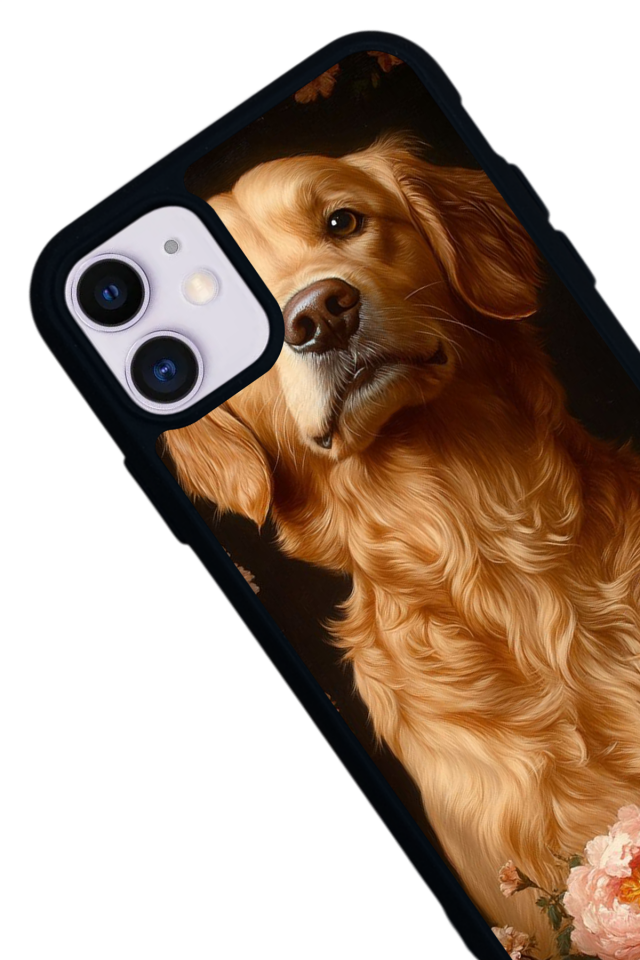 iPhone 11 Uyumlu Golden Kopek Tasarımlı Glossy Premium Kılıf