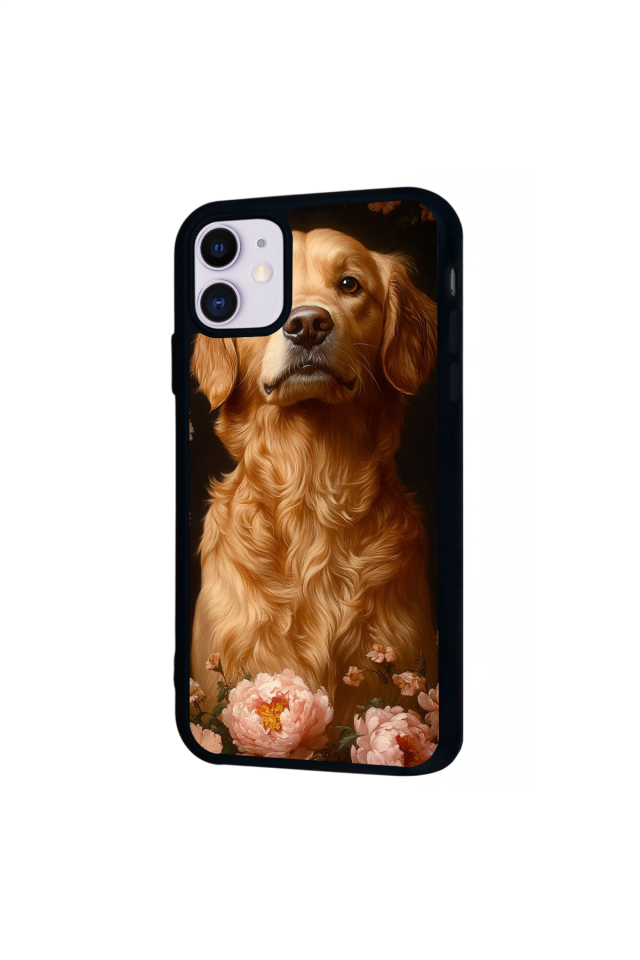 iPhone 11 Uyumlu Golden Kopek Tasarımlı Glossy Premium Kılıf