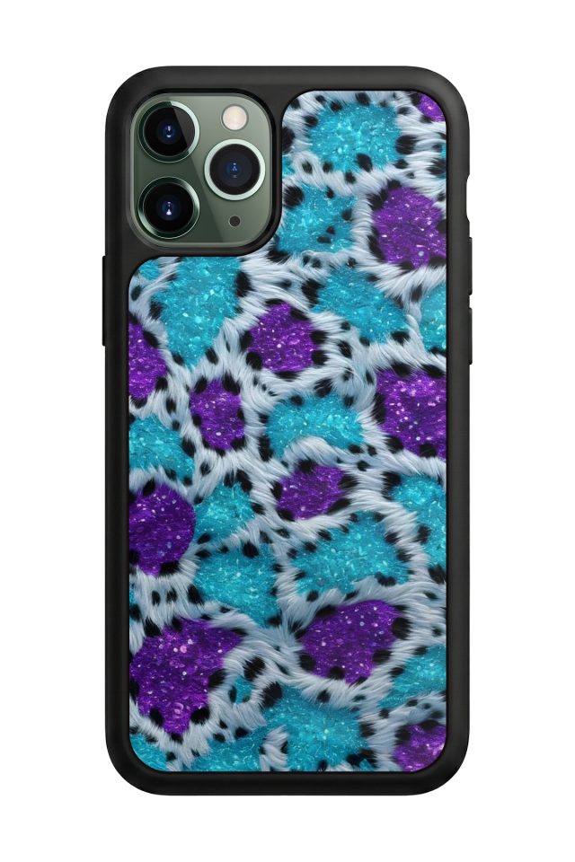 iPhone 11 Pro Uyumlu Hologram Leopar Tasarımlı Glossy Premium Kılıf