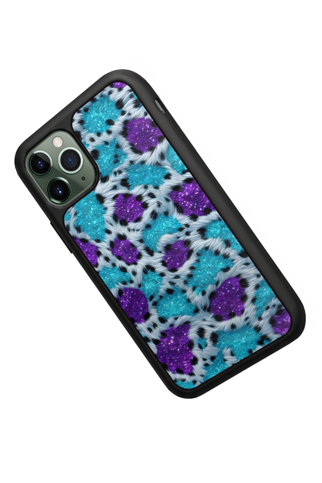 iPhone 11 Pro Uyumlu Hologram Leopar Tasarımlı Glossy Premium Kılıf