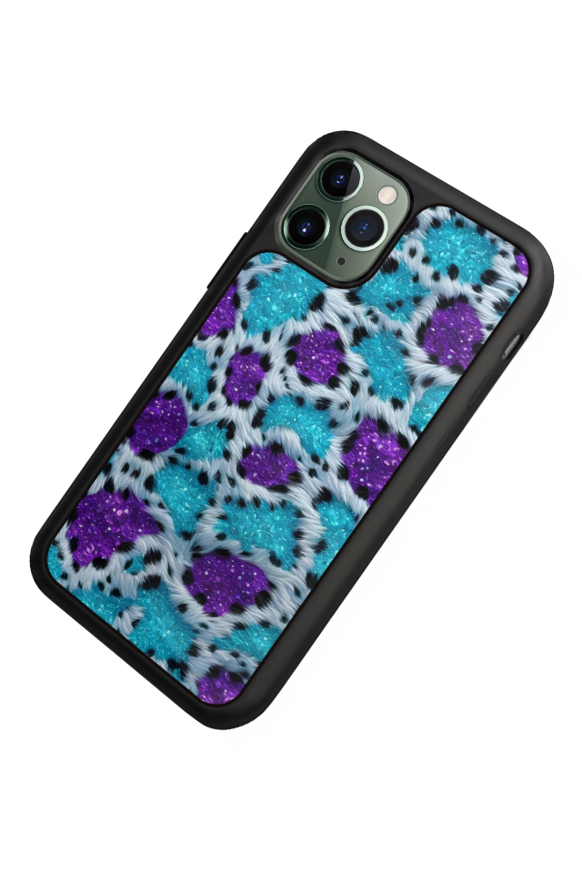 iPhone 11 Pro Uyumlu Hologram Leopar Tasarımlı Glossy Premium Kılıf