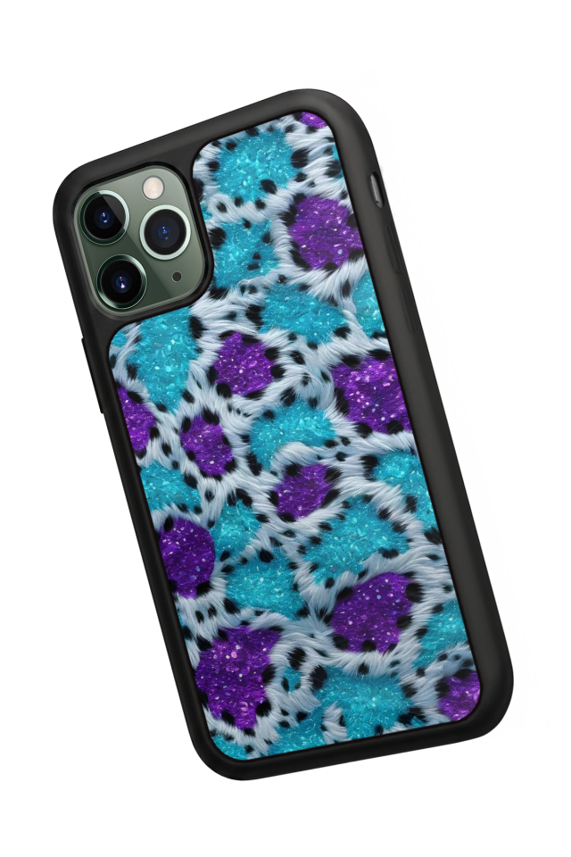 iPhone 11 Pro Uyumlu Hologram Leopar Tasarımlı Glossy Premium Kılıf