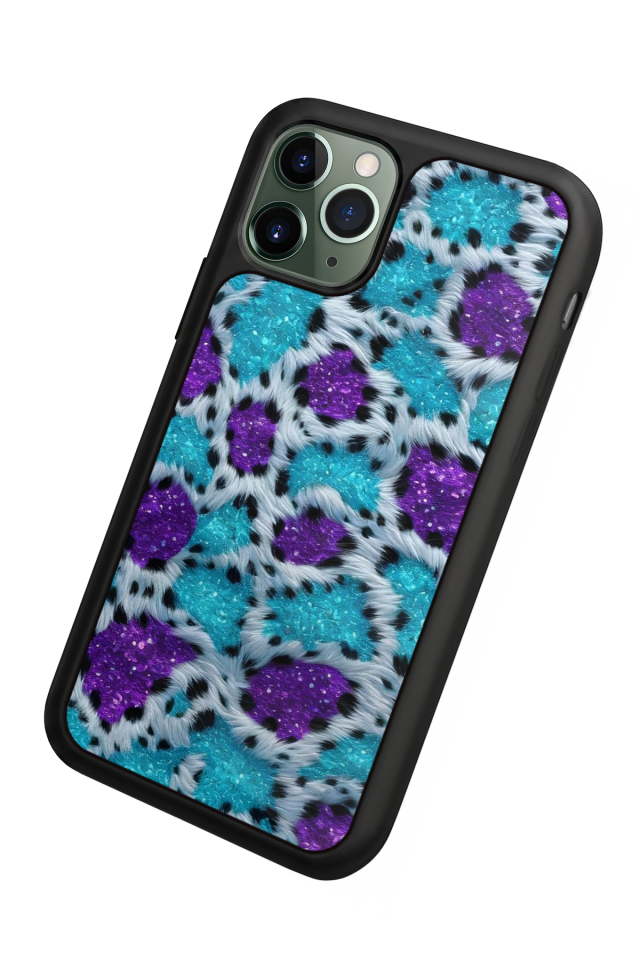 iPhone 11 Pro Uyumlu Hologram Leopar Tasarımlı Glossy Premium Kılıf