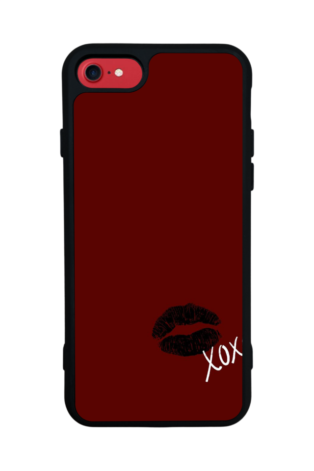 iPhone SE Uyumlu Kalp Love Tasarımlı Glossy Premium Kılıf