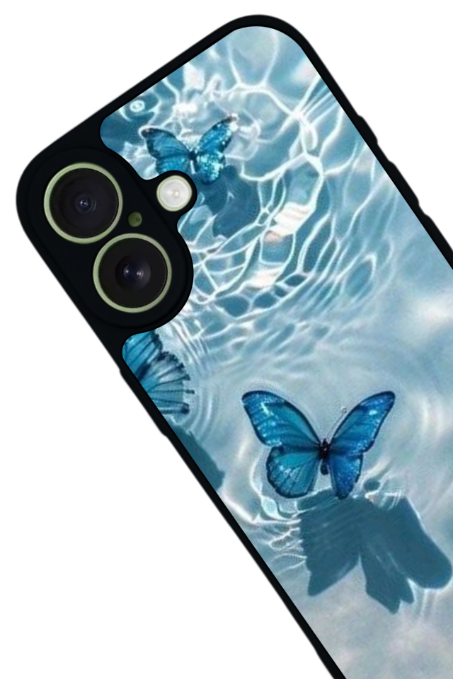 iPhone 17 Uyumlu Kelebek Tasarımlı Glossy Premium Kılıf