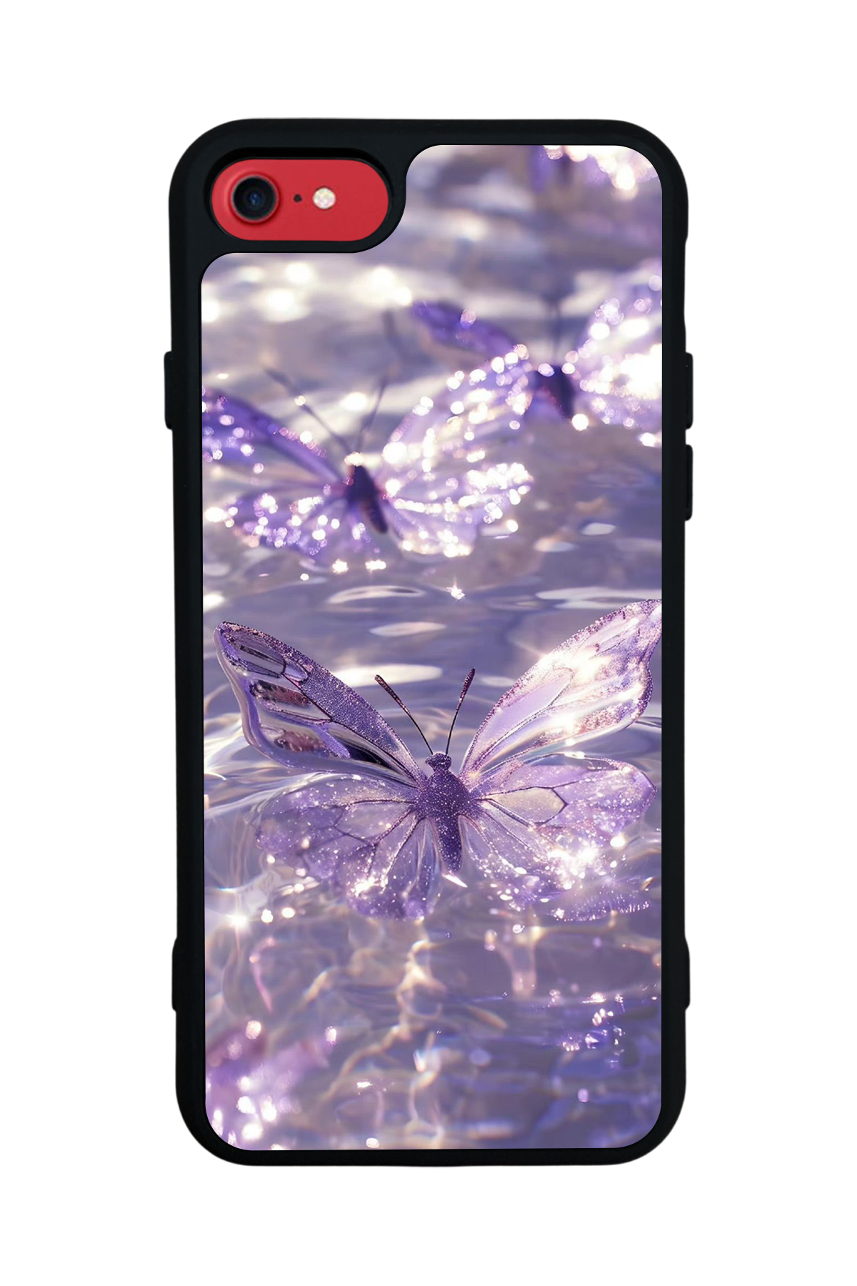 iPhone 7 Uyumlu Kelebek Tasarımlı Glossy Premium Kılıf