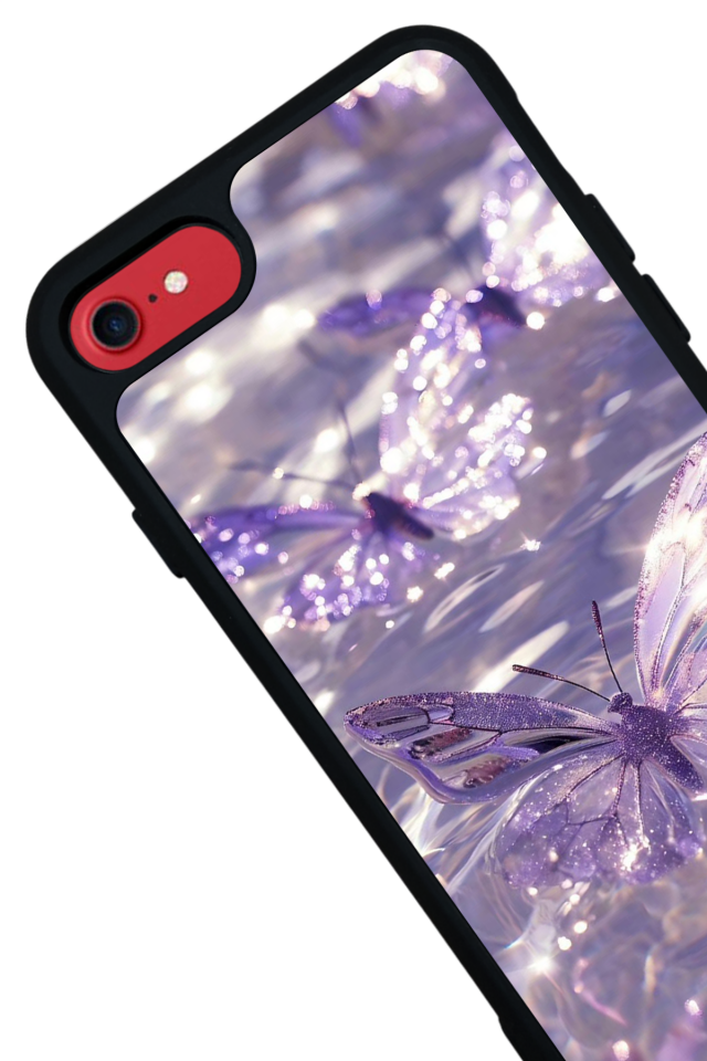 iPhone 7 Uyumlu Kelebek Tasarımlı Glossy Premium Kılıf
