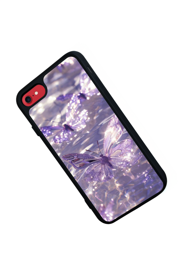 iPhone 7 Uyumlu Kelebek Tasarımlı Glossy Premium Kılıf