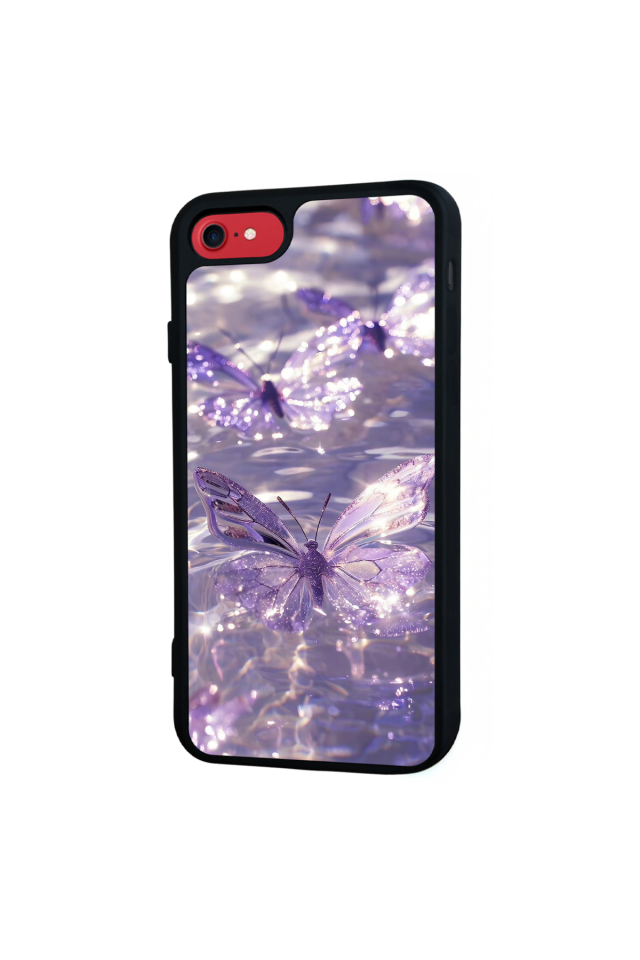 iPhone 7 Uyumlu Kelebek Tasarımlı Glossy Premium Kılıf