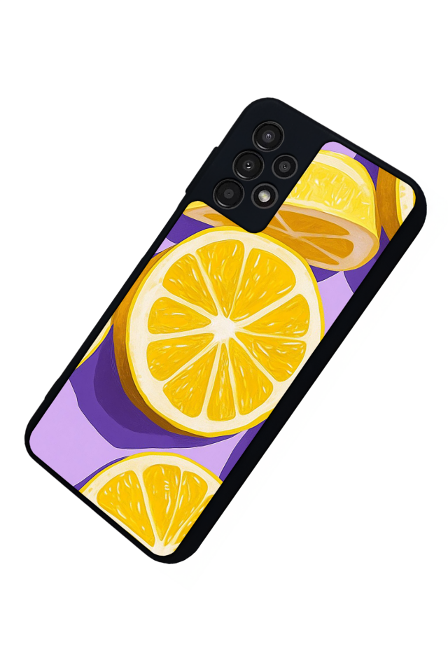 Samsung Galaxy A13 Uyumlu Limon Tasarımlı Glossy Premium Kılıf