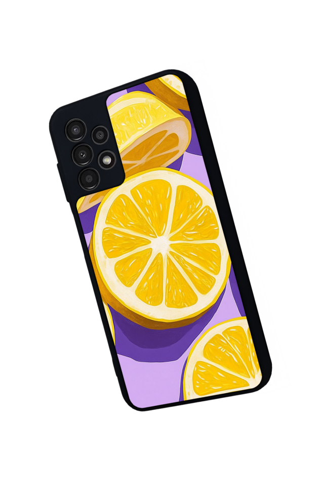 Samsung Galaxy A13 Uyumlu Limon Tasarımlı Glossy Premium Kılıf