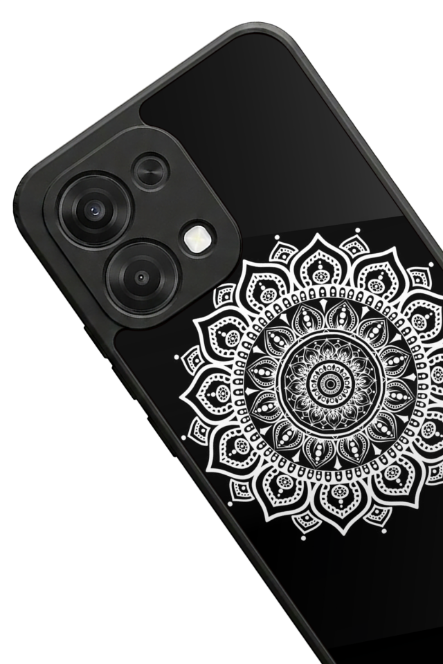 Oppo A6 Pro Uyumlu Mandala Tasarımlı Glossy Premium Kılıf