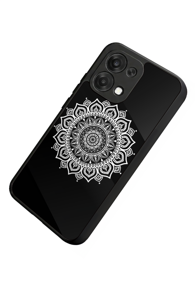 Oppo A6 Pro Uyumlu Mandala Tasarımlı Glossy Premium Kılıf