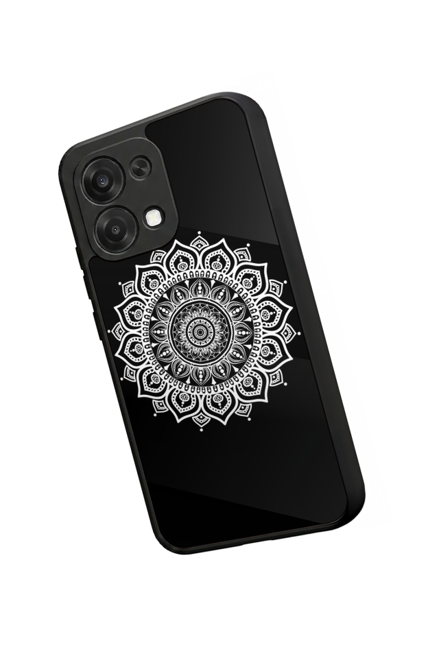 Oppo A6 Pro Uyumlu Mandala Tasarımlı Glossy Premium Kılıf