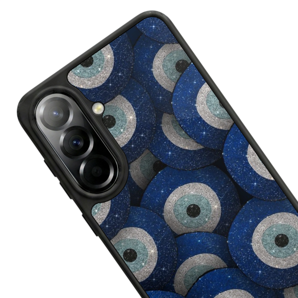 Samsung Galaxy A37 Uyumlu Nazar Tasarımlı Glossy Premium Kılıf